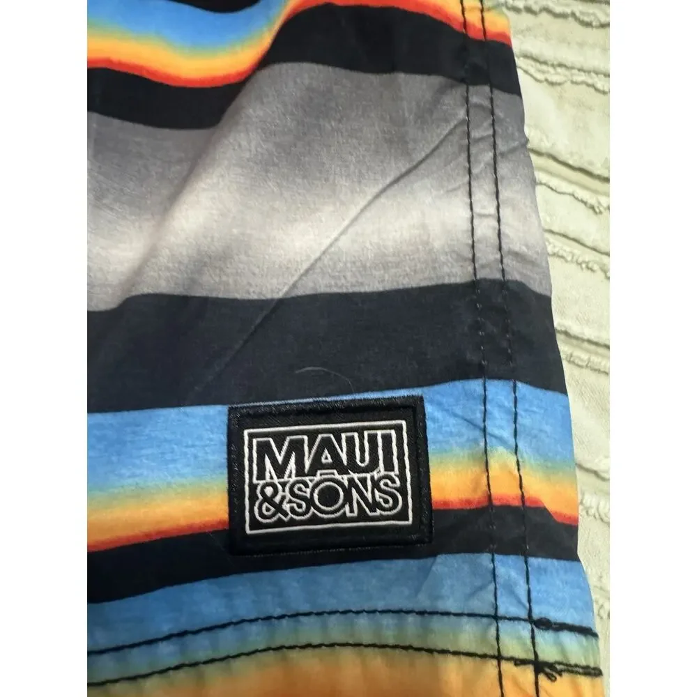 Maui And Sons Cool Swim Trunks Shorts Men’s Size 32